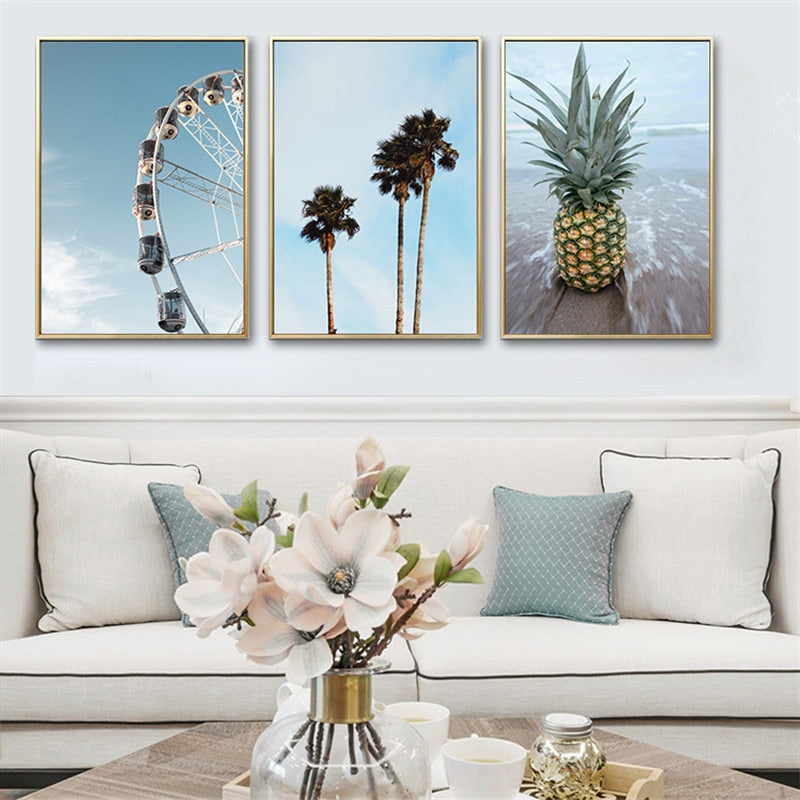 CORX Designs - Sandy Beach Scenery Ferris Wheel Canvas Art - Review