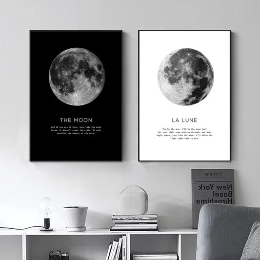 CORX Designs - Black and White Moon Quotes Canvas Art - Review