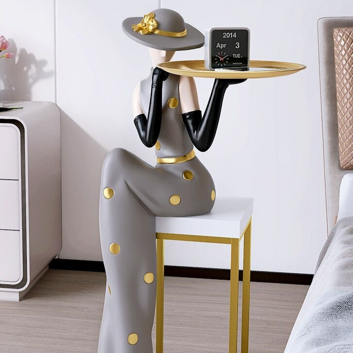 CORX Designs - Sitting Elegant Woman Big Statue with Tray - Review