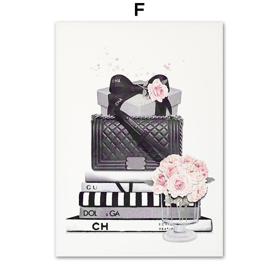 CORX Designs - Fashion Book Cat Dog Perfume Flowers Wall Art Canvas - Review