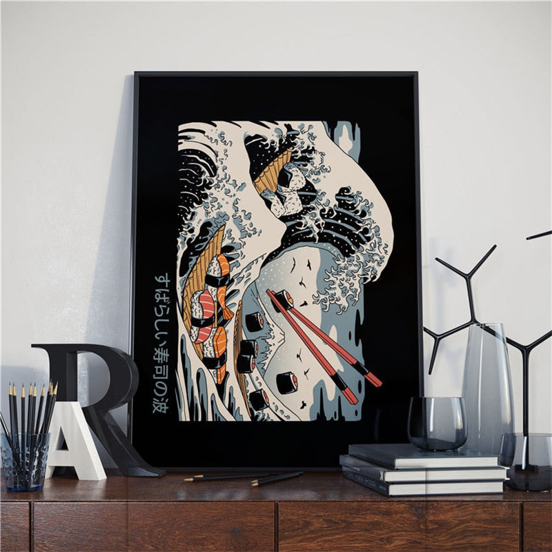 CORX Designs - Japanese Samurai Cat Ramen Canvas Art - Review