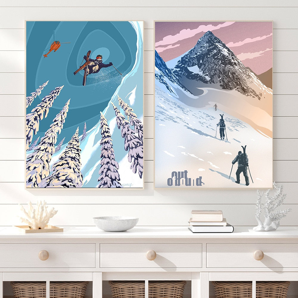 CORX Designs - Ski Badge Snow Canvas Art - Review