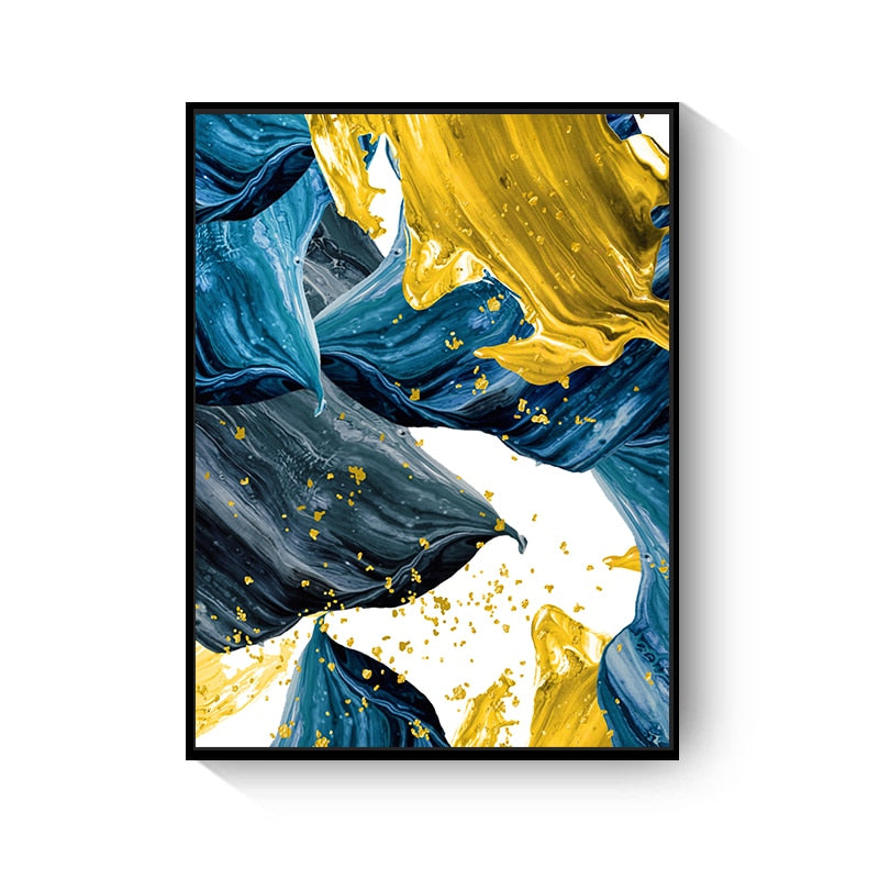 CORX Designs - Golden Blue Foil Nordic Canvas Art - Review