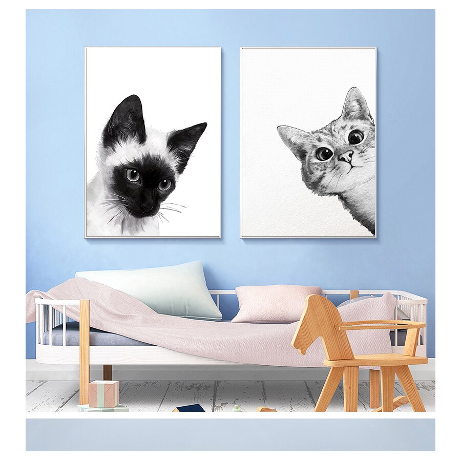 CORX Designs - Black and White Kitty Cat Canvas Art - Review