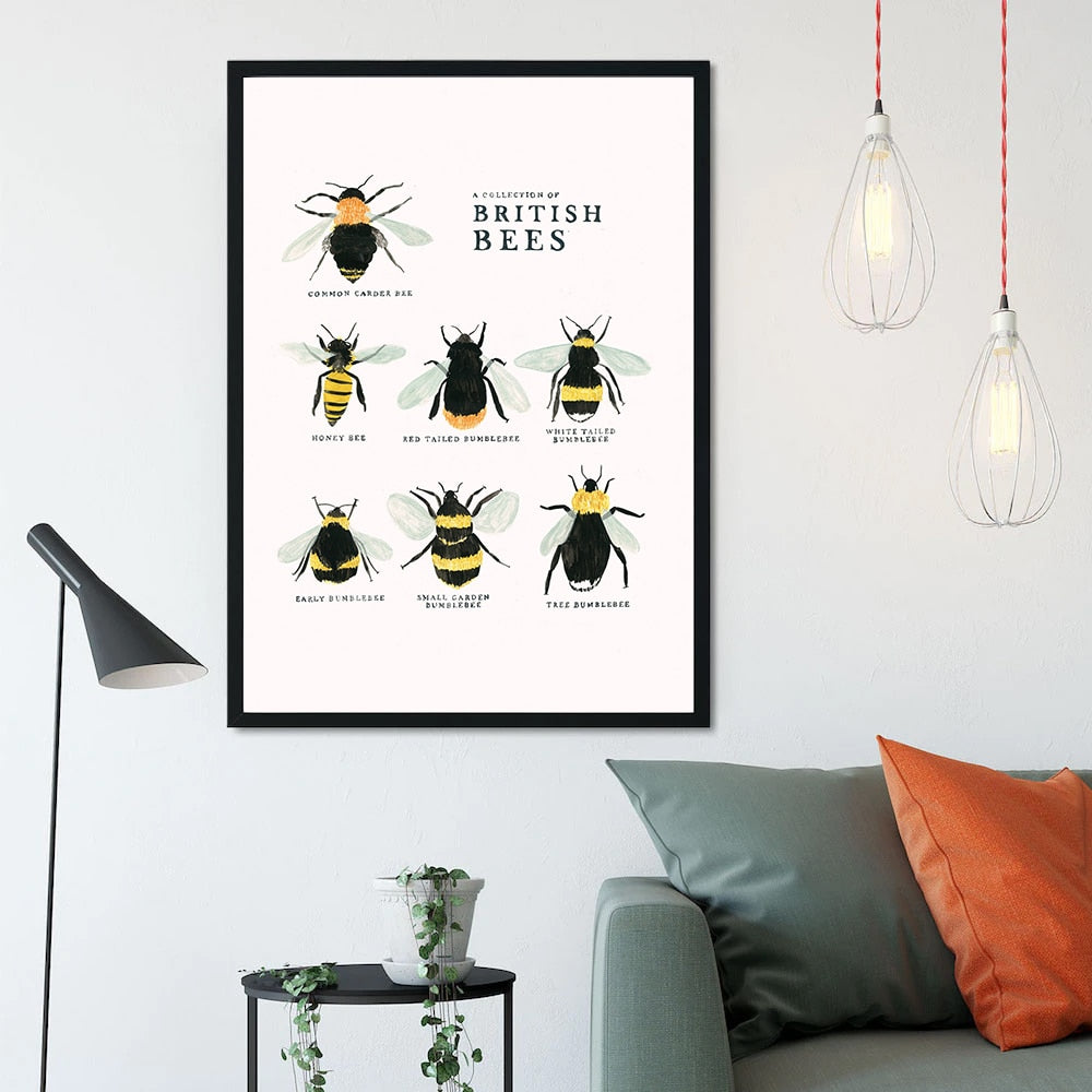 CORX Designs - A Collection Of British Bees Canvas Art - Review