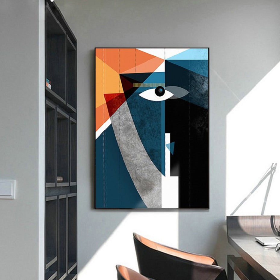 CORX Designs - Abstract Geometric Figure Face Canvas Art - Review