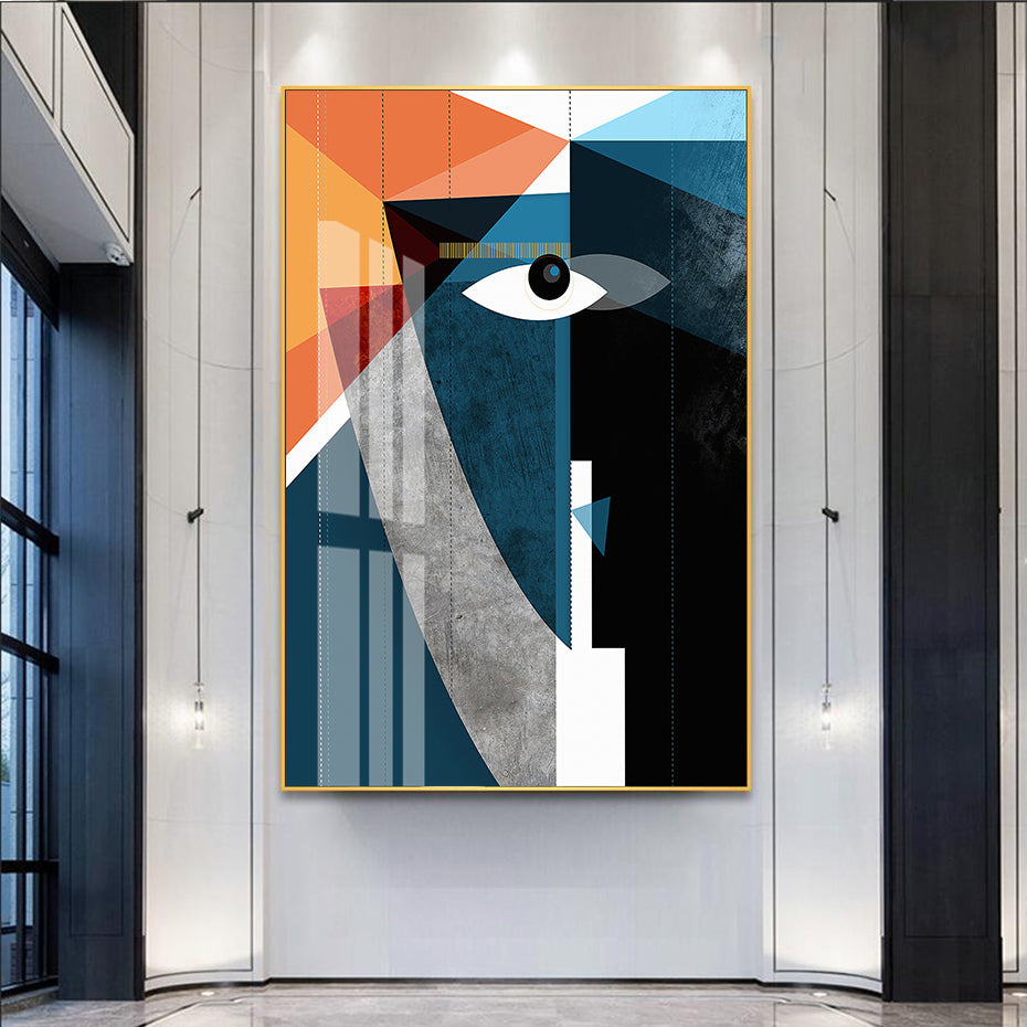 CORX Designs - Abstract Geometric Figure Face Canvas Art - Review