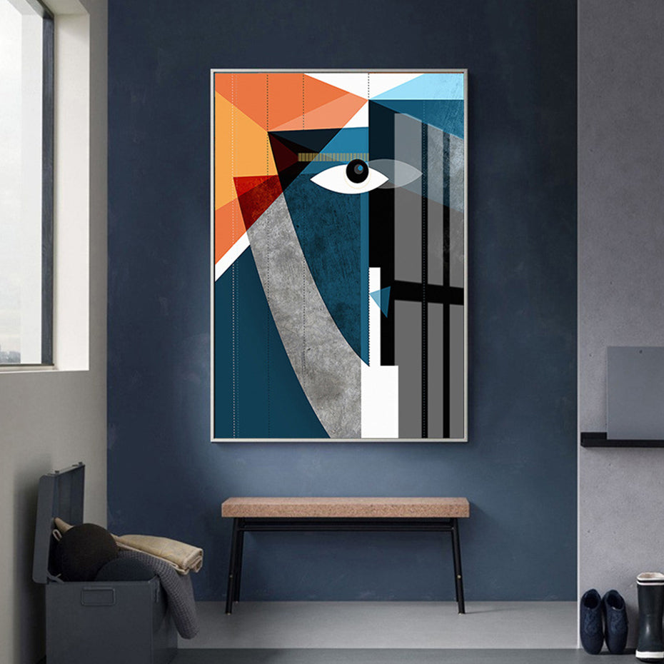 CORX Designs - Abstract Geometric Figure Face Canvas Art - Review