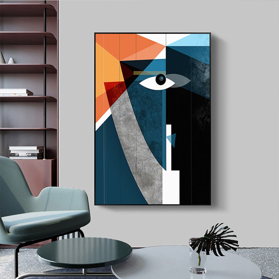 CORX Designs - Abstract Geometric Figure Face Canvas Art - Review