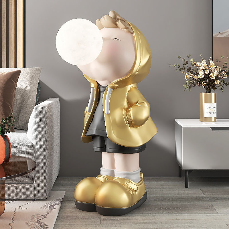 CORX Designs - Boy in Hoodie Bubble Large Statue with Light - Review