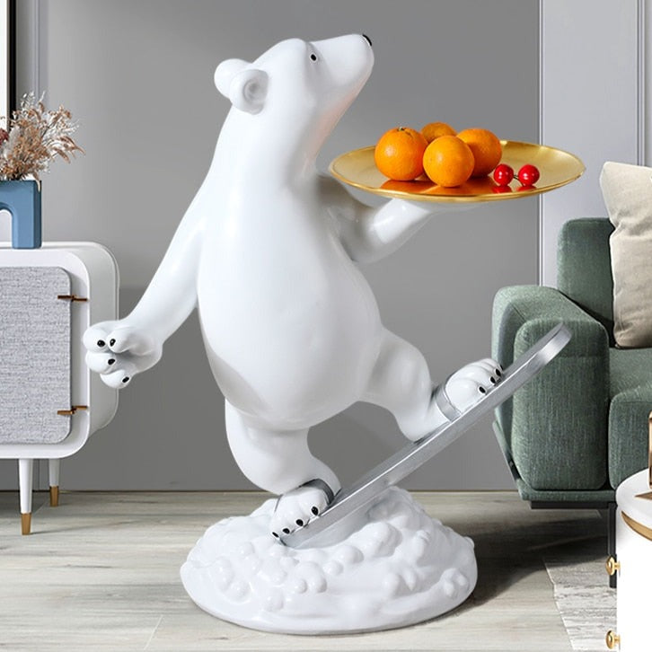 CORX Designs - Polar Bear Snow Board Large Floor Statue with Tray - Review