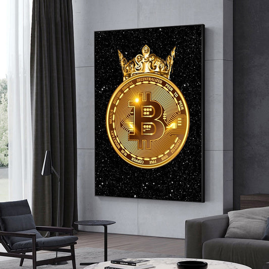 CORX Designs - Sparkling Golden Crown Bitcoin Canvas Art - Review