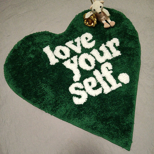 CORX Designs - Green Heart Love Yourself Rug - Review