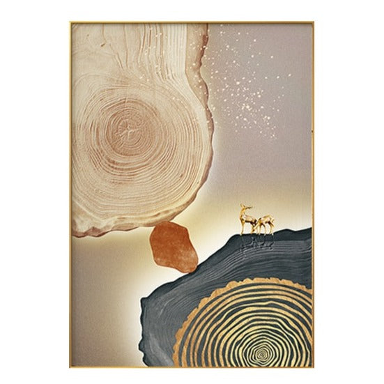 CORX Designs - Abstract Gold Foil Annual Ring Canvas Art - Review