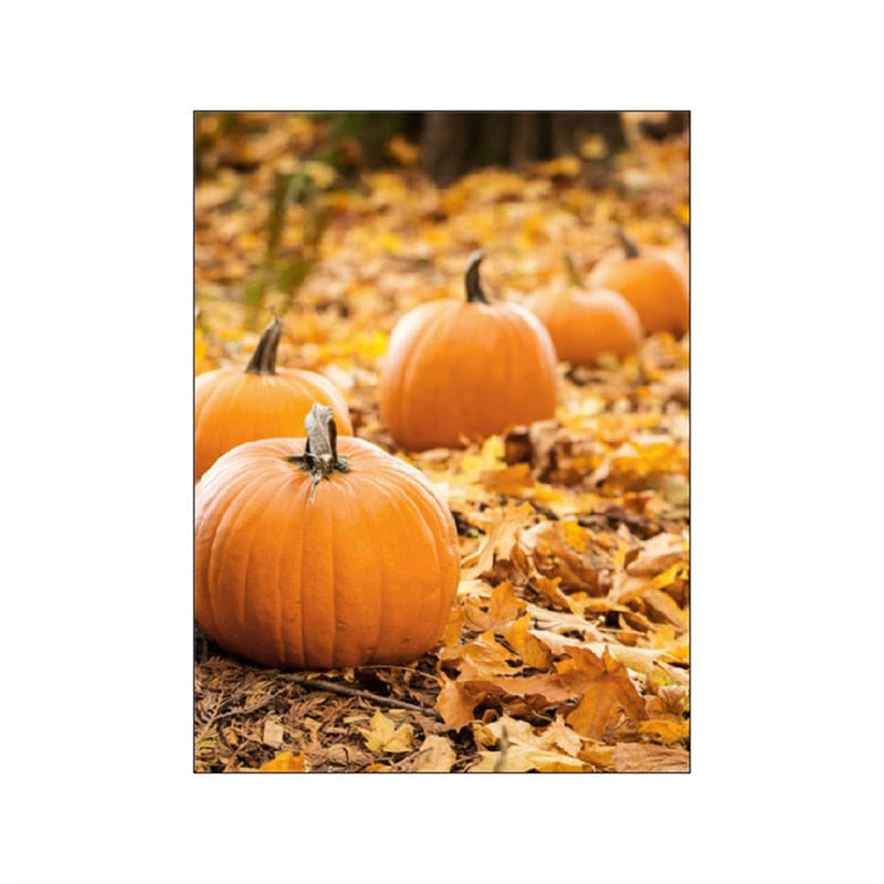 CORX Designs - Autumn Forest Pumpkin Maple Leaves Canvas Art - Review