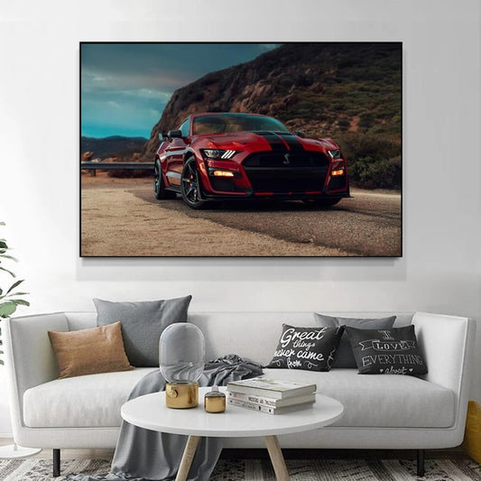 CORX Designs - Fords Mustang Shelby GT500 Red Car Canvas Art - Review