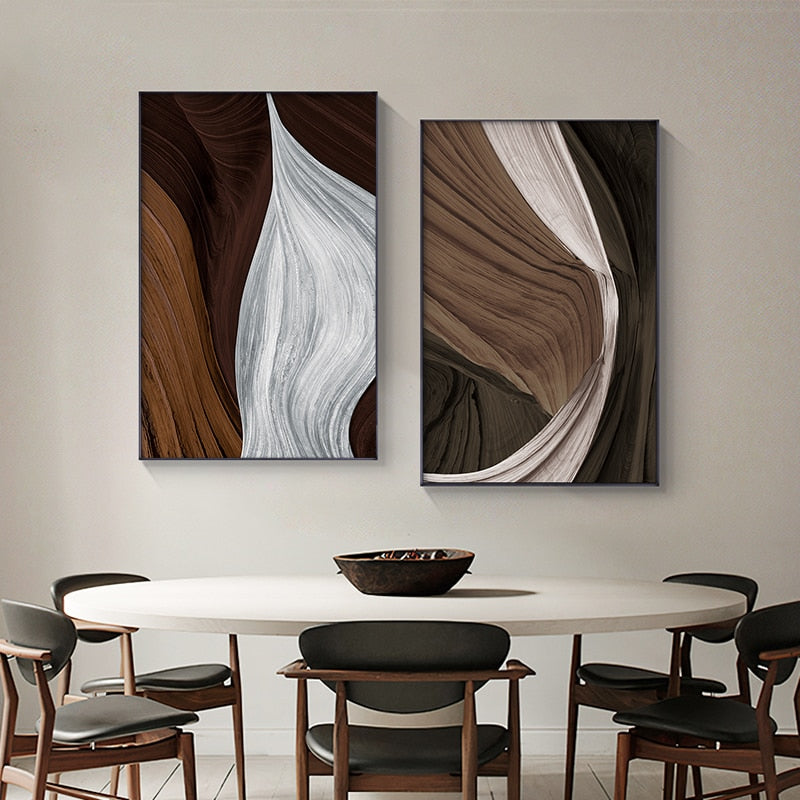 CORX Designs - Abstract Dark Brown Paint Texture Canvas Art - Review