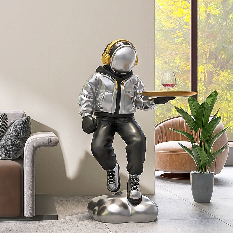 CORX Designs - Astronaut Silver Hoodie Floor Statue with Tray - Review