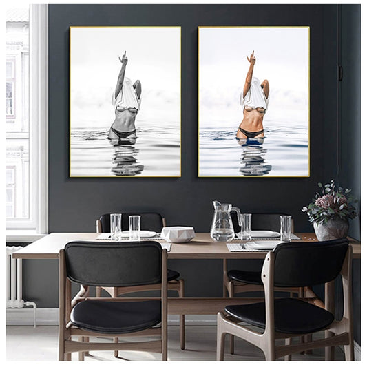 CORX Designs - Black and White Sexy Woman Canvas Art - Review