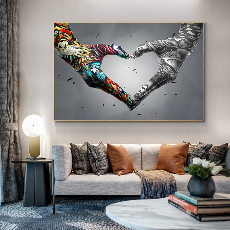 CORX Designs - Abstract Graffiti Heart Hand Canvas Art - Review