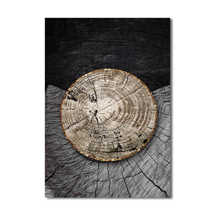 CORX Designs - Abstract Wood Black Gold Texture Canvas Art - Review