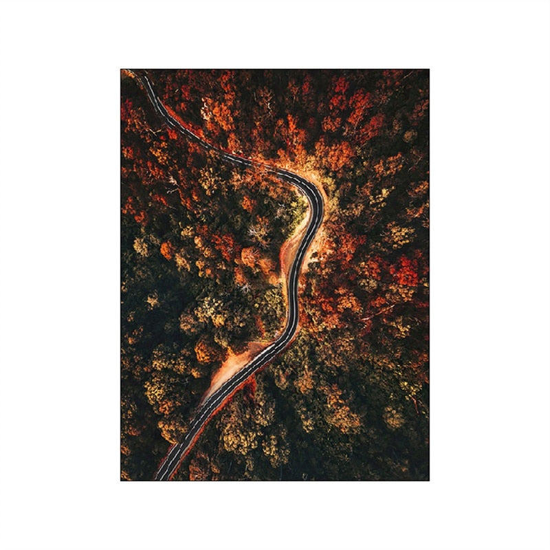 CORX Designs - Autumn Forest Pumpkin Maple Leaves Canvas Art - Review