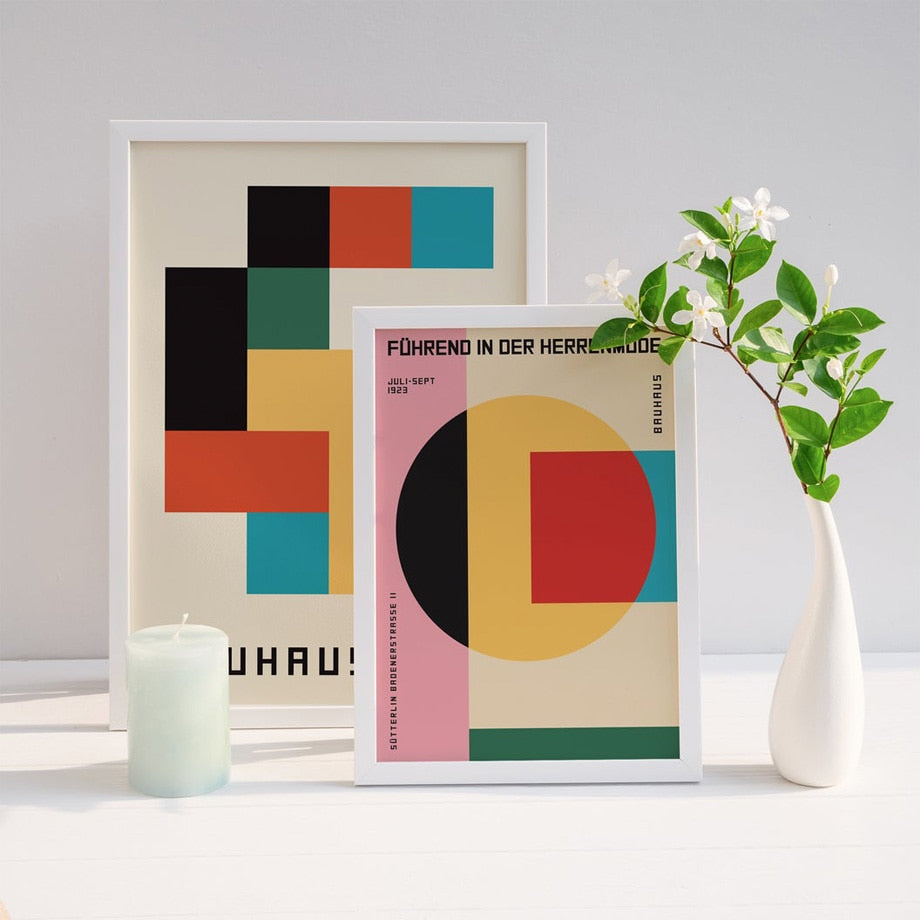 CORX Designs - Bauhaus Abstract Colorful Geometric Canvas Art - Review