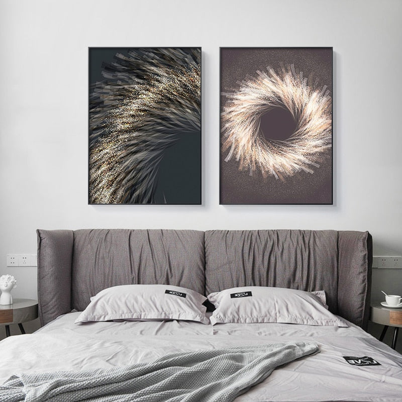 CORX Designs - Abstract Gold Sparkle Canvas Art - Review