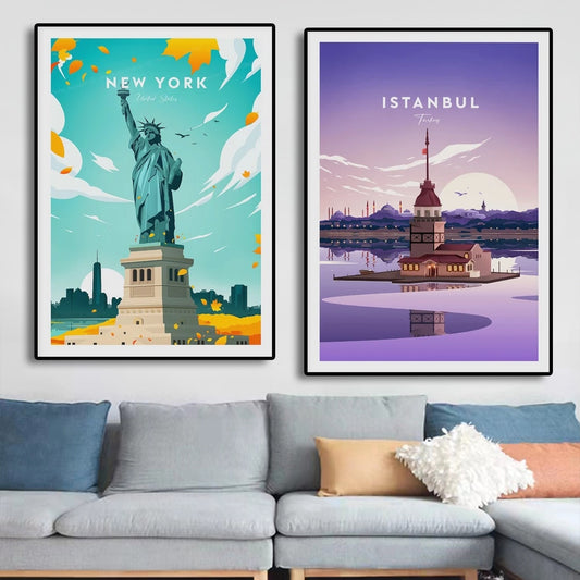 CORX Designs - Travel Landscape Illustration Canvas Art - Review