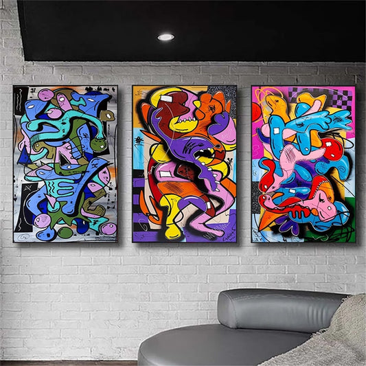 CORX Designs - Abstract Picasso Graffiti Figure Canvas Art - Review