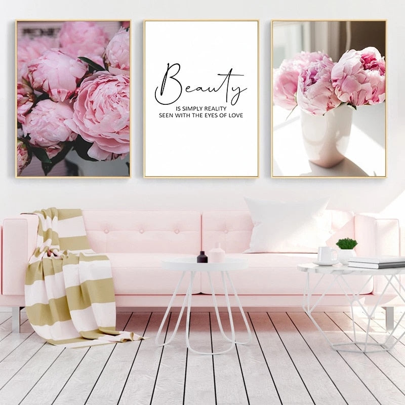 CORX Designs - Pink Peony Flower Wall Art Canvas - Review