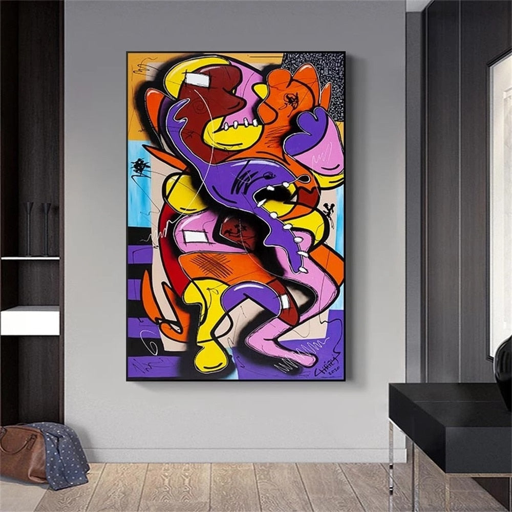 CORX Designs - Abstract Picasso Graffiti Figure Canvas Art - Review