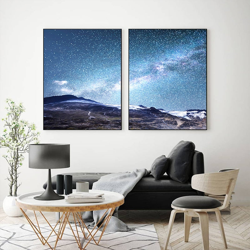 CORX Designs - Starry Night Sky Landscape Canvas Art - Review