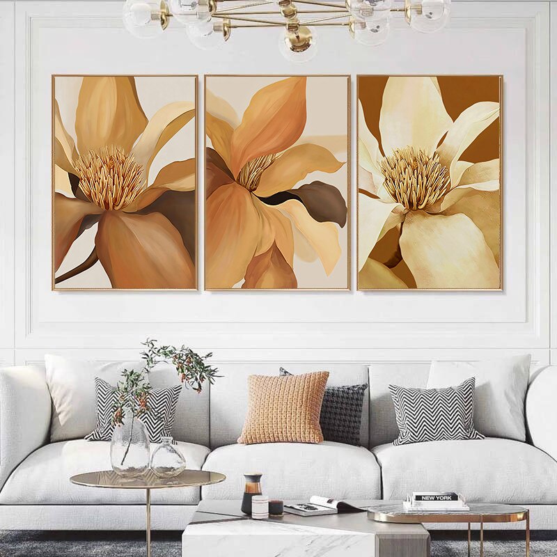 CORX Designs - Beige Orange Peony Flower Canvas Art - Review