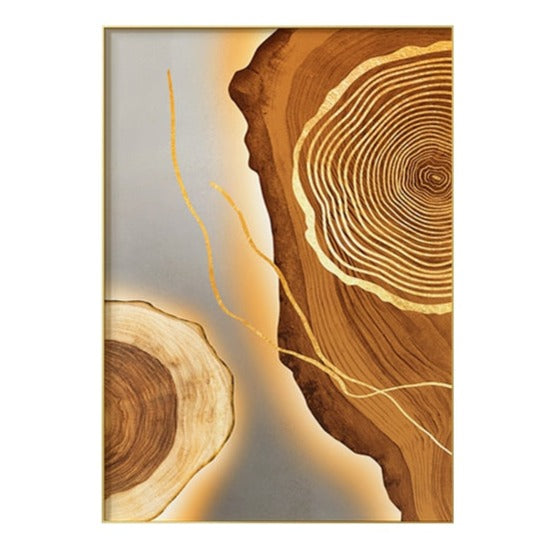 CORX Designs - Abstract Gold Foil Annual Ring Canvas Art - Review