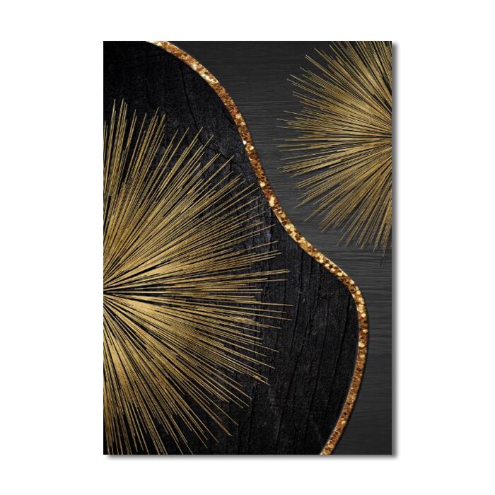 CORX Designs - Abstract Wood Black Gold Texture Canvas Art - Review