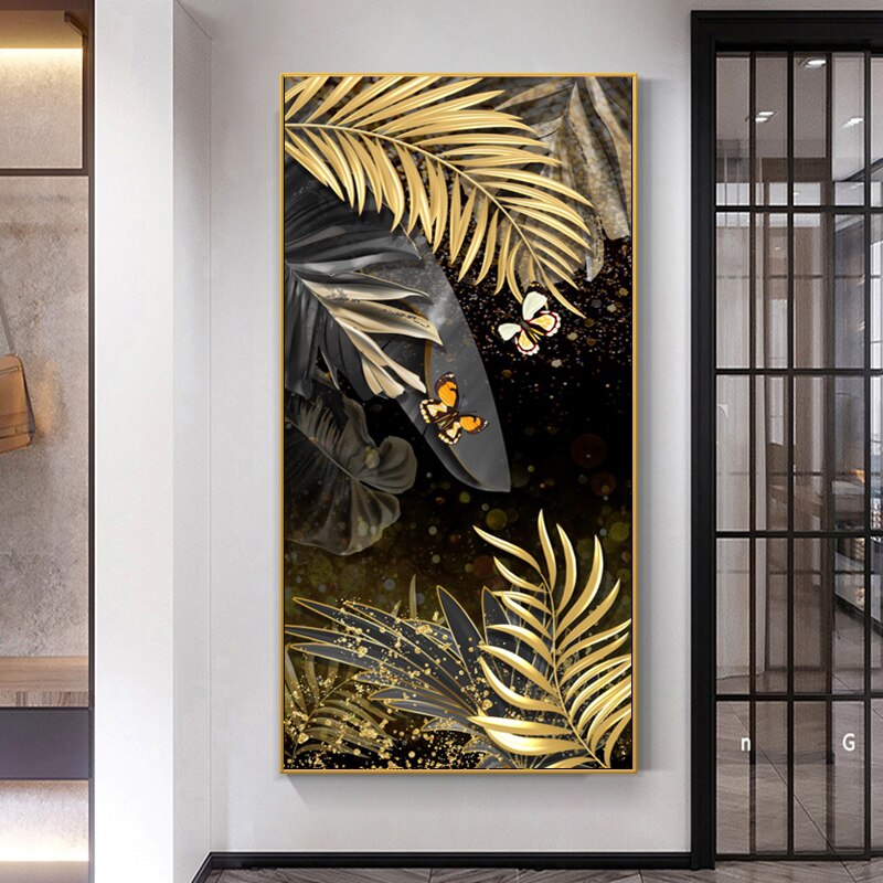 CORX Designs - Black Gold Leaf Butterfly Canvas Art - Review