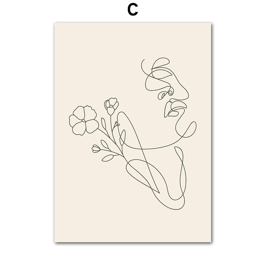 CORX Designs - Abstract Matisse Pastel Green Flowers Leaf Coral Canvas Art - Review