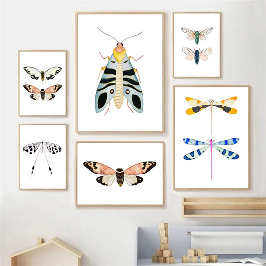 CORX Designs - Watercolor Beetle Bug Butterfly Dragonfly Canvas Art - Review