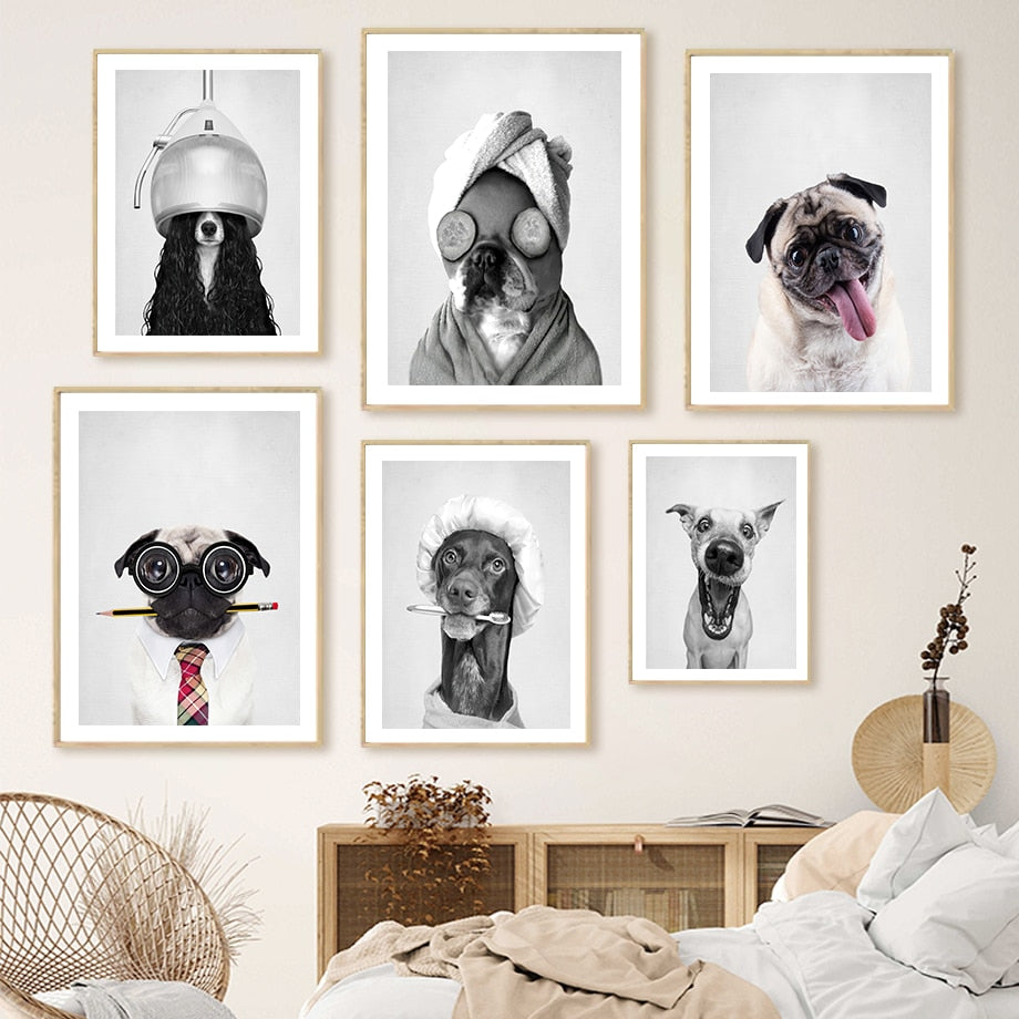 CORX Designs - Black and White Cute Dog Canvas Art - Review