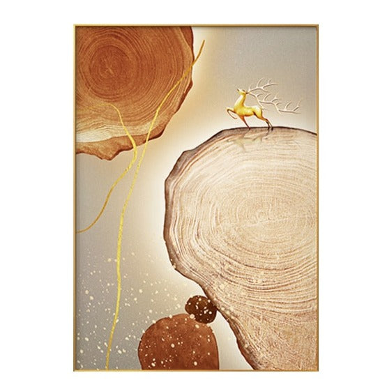CORX Designs - Abstract Gold Foil Annual Ring Canvas Art - Review