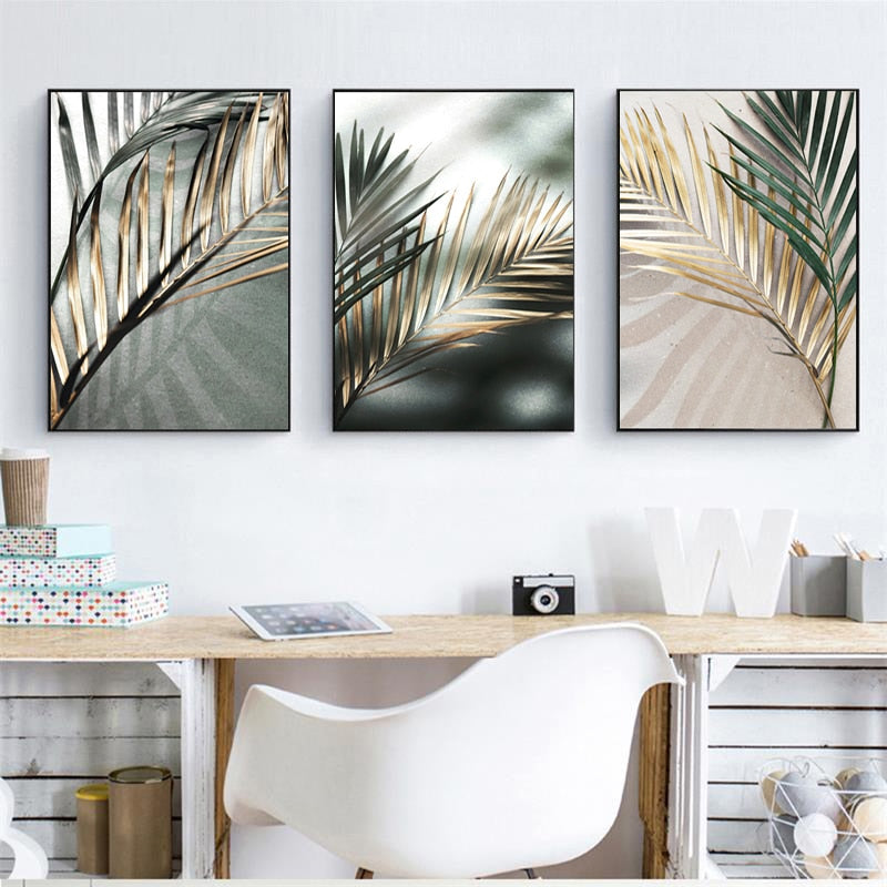 CORX Designs - Golden Palm Leaf Canvas Art - Review