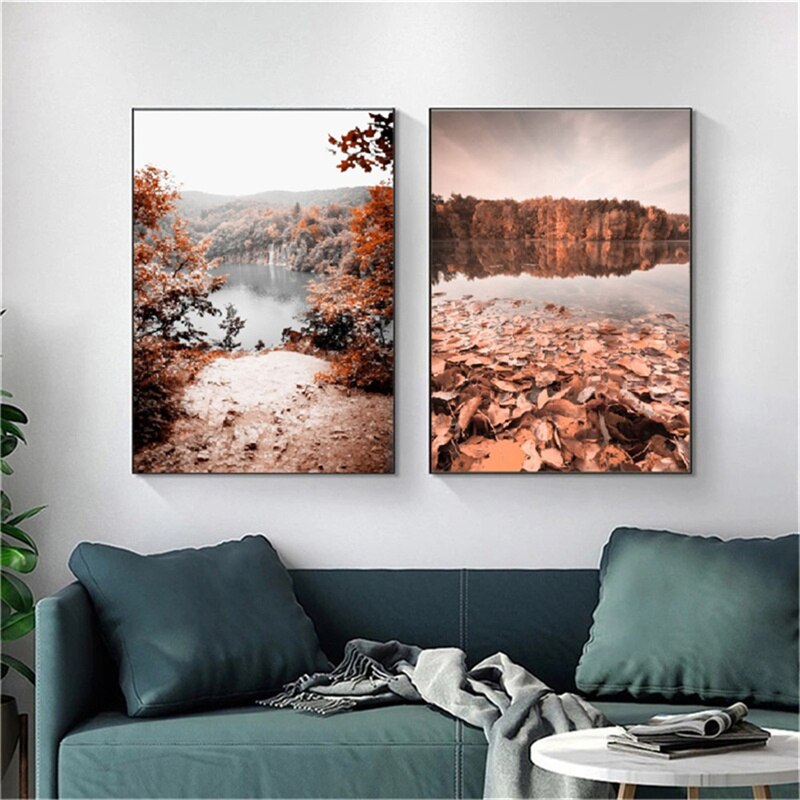 CORX Designs - Autumn Forest Lake Canvas Art - Review