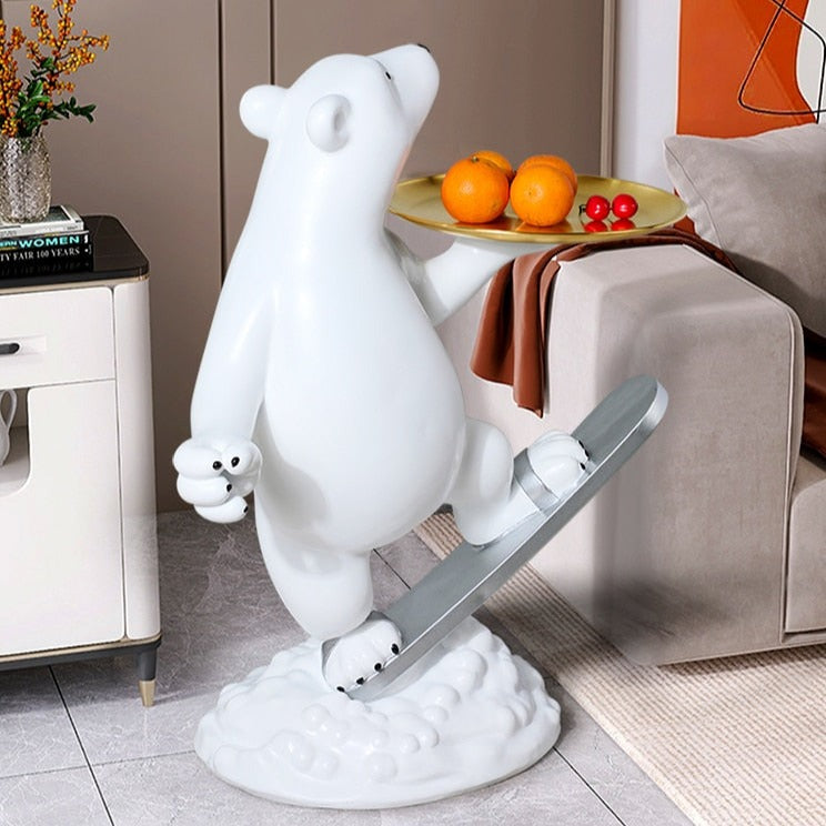 CORX Designs - Polar Bear Snow Board Large Floor Statue with Tray - Review