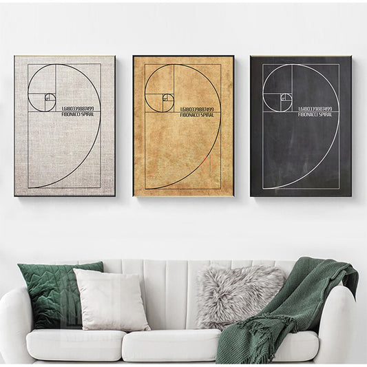 CORX Designs - Fibonacci Spiral Blueprint Canvas Art - Review