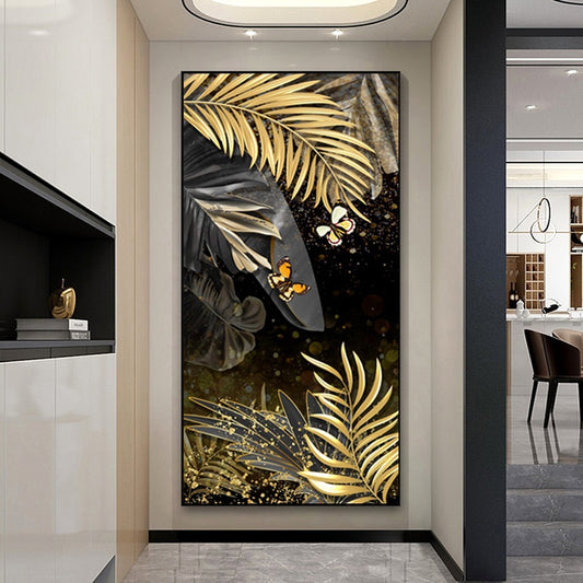 CORX Designs - Black Gold Leaf Butterfly Canvas Art - Review