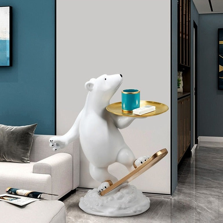 CORX Designs - Polar Bear Snow Board Large Floor Statue with Tray - Review