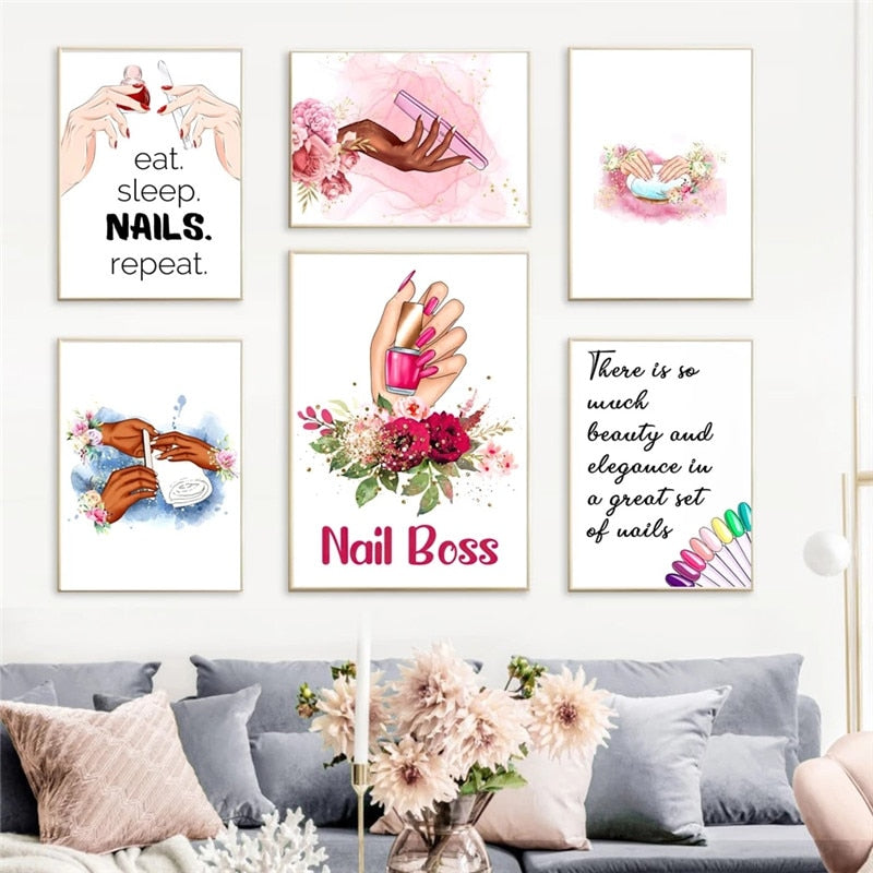 CORX Designs - Nail Salon Manicure Wall Art Canvas - Review