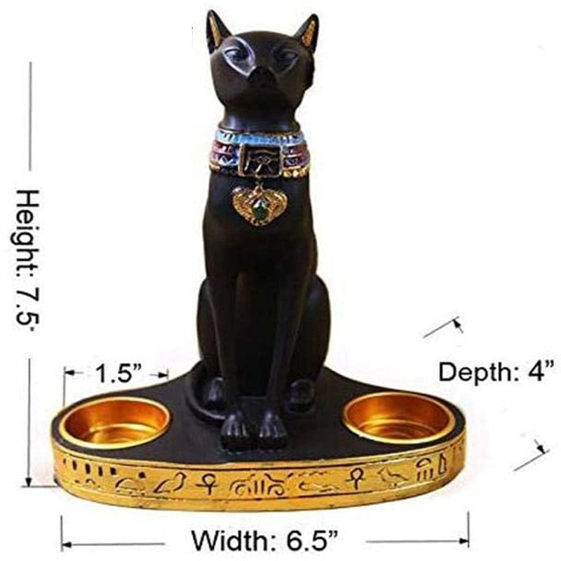 CORX Designs - Egyptian Cat Candle Holder Resin Statue - Review
