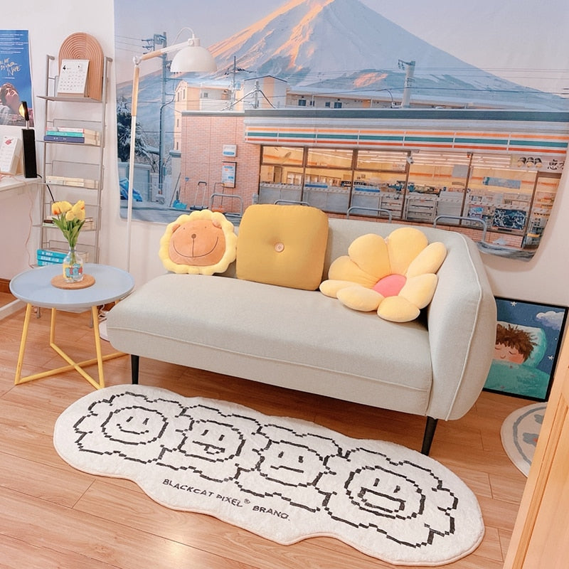 CORX Designs - Black & White Smiley Sunflower Rug - Review